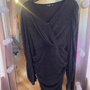 SHEIN Black Glitter Midi Dress FORSALE